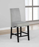 Stanton Velvet Upholstered Counter Chair Grey (Set of 2)
