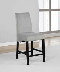 Stanton Velvet Upholstered Counter Chair Grey (Set of 2)