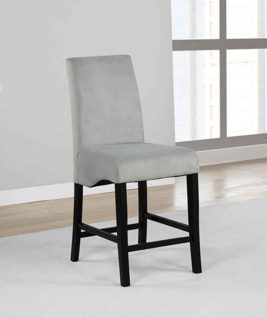 Stanton Velvet Upholstered Counter Chair Grey (Set of 2)