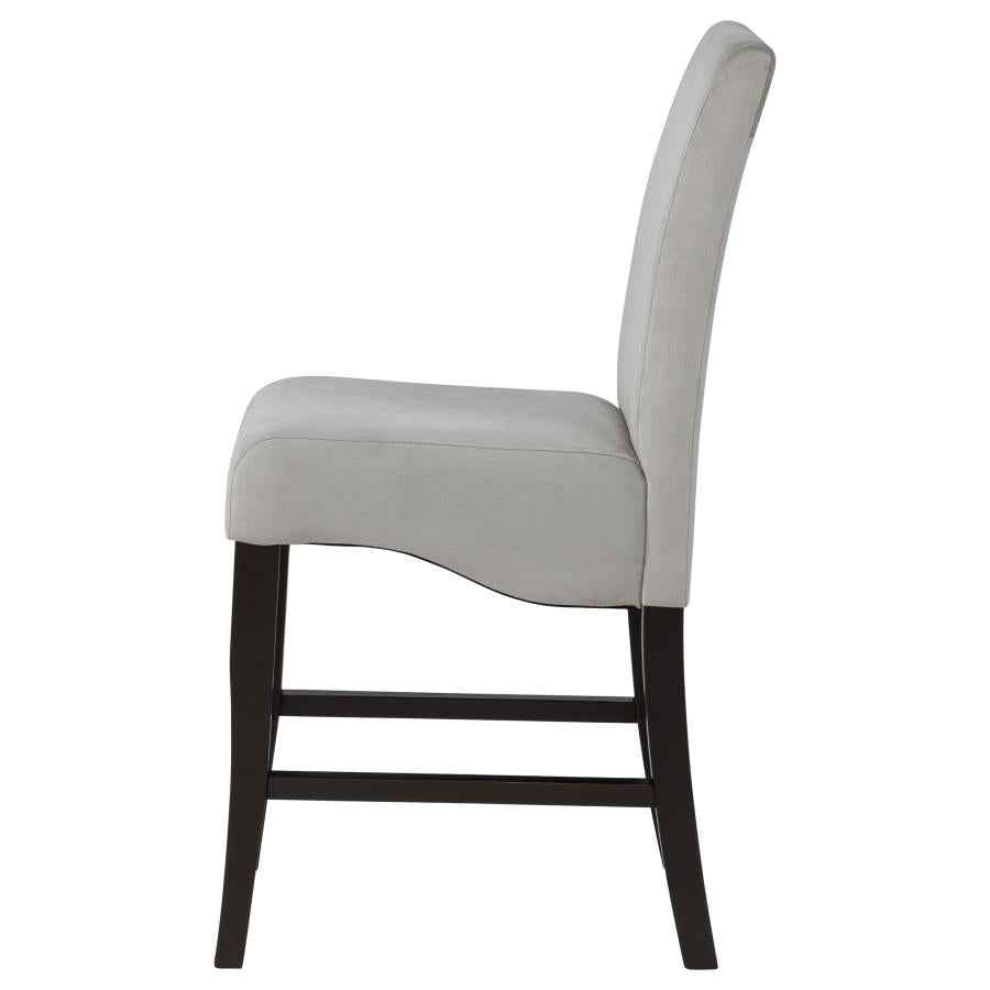 Stanton Velvet Upholstered Counter Chair Grey (Set of 2)