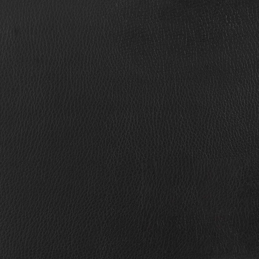 Lenny Tufted Adjustable Leatherette Bar Stool Black (Set of 2)