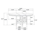 Lavon 5-piece Oval Extension Leaf Dining Set Espresso