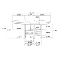 Lavon 5-piece Oval Extension Leaf Dining Set Espresso