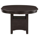 Lavon Oval 60-inch Wood Extension Leaf Dining Table Espresso