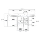 Lavon Oval 60-inch Wood Extension Leaf Dining Table Espresso