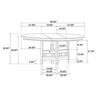 Lavon Oval 60-inch Wood Extension Leaf Dining Table Espresso