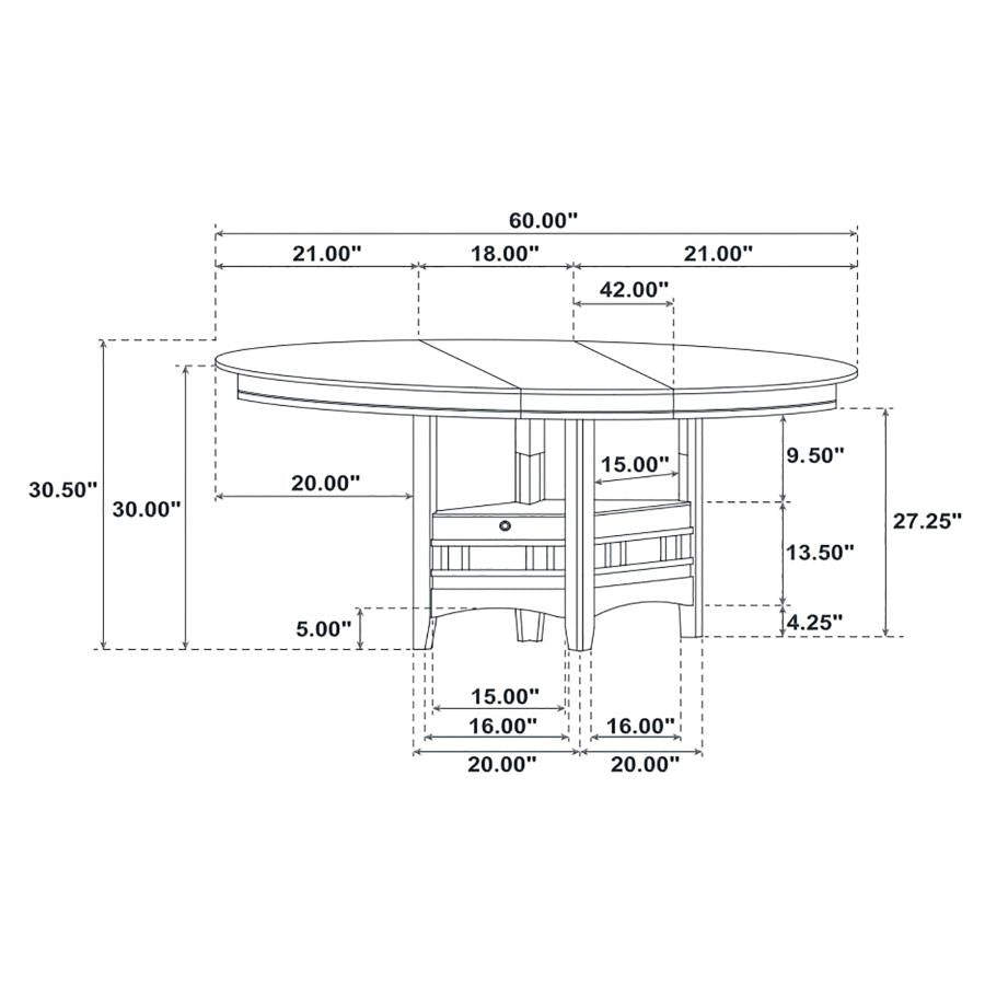 Lavon Oval 60-inch Wood Extension Leaf Dining Table Espresso