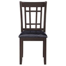 Lavon Wood Dining Side Chair Black and Espresso (Set of 2)
