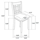 Lavon Wood Dining Side Chair Black and Espresso (Set of 2)