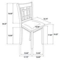 Lavon Wood Dining Side Chair Black and Espresso (Set of 2)