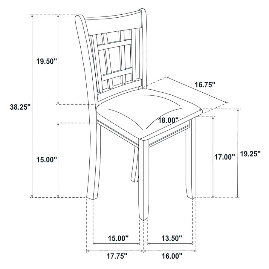 Lavon Wood Dining Side Chair Black and Espresso (Set of 2)