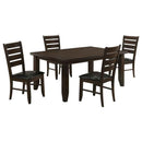 Dalila 5-piece Rectangular Dining Table Set Cappuccino