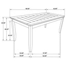 Dalila Rectangular 66-inch Wood Dining Table Dark Grey