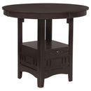 Lavon Oval 60-inch Counter Height Extension Dining Table Espresso