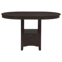 Lavon Oval 60-inch Counter Height Extension Dining Table Espresso