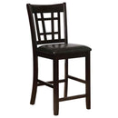 Lavon Wood Counter Height Dining Chair Black and Espresso (Set of 2)