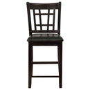 Lavon Wood Counter Height Dining Chair Black and Espresso (Set of 2)