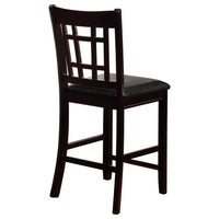 Lavon Wood Counter Height Dining Chair Black and Espresso (Set of 2)