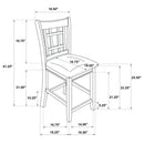 Lavon Wood Counter Height Dining Chair Black and Espresso (Set of 2)