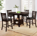 Lavon Wood Counter Height Dining Chair Black and Espresso (Set of 2)
