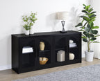 Home & Sleep Outlet - Riva 4-door Dining Sideboard Buffet Storage Credenza Black