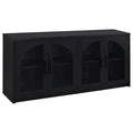 Home & Sleep Outlet - Riva 4-door Dining Sideboard Buffet Storage Credenza Black