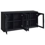 Home & Sleep Outlet - Riva 4-door Dining Sideboard Buffet Storage Credenza Black