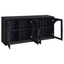 Riva 4-door Dining Sideboard Buffet Storage Credenza Black