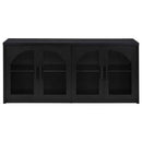 Riva 4-door Dining Sideboard Buffet Storage Credenza Black