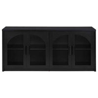 Riva 4-door Dining Sideboard Buffet Storage Credenza Black