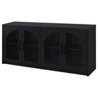 Home & Sleep Outlet - Riva 4-door Dining Sideboard Buffet Storage Credenza Black