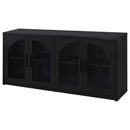 Riva 4-door Dining Sideboard Buffet Storage Credenza Black