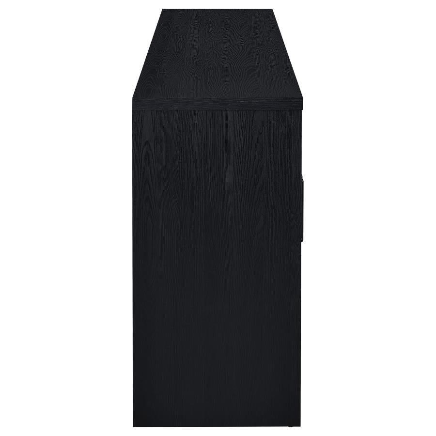 Home & Sleep Outlet - Riva 4-door Dining Sideboard Buffet Storage Credenza Black