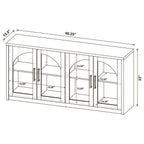 Home & Sleep Outlet - Riva 4-door Dining Sideboard Buffet Storage Credenza Black