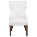 Baney Fabric Upholstered Dining Side Chair Cream and Dark Oak