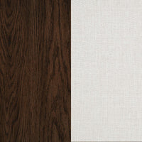 Baney Fabric Upholstered Dining Side Chair Cream and Dark Oak