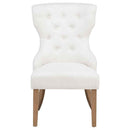 Baney Fabric Upholstered Dining Side Chair Beige and Rustic Honey