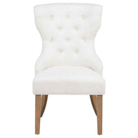Baney Fabric Upholstered Dining Side Chair Beige and Rustic Honey