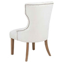 Baney Fabric Upholstered Dining Side Chair Beige and Rustic Honey