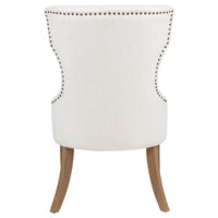 Baney Fabric Upholstered Dining Side Chair Beige and Rustic Honey