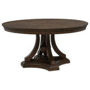 Ridgewell 5-piece Round Pedestal Dining Set Dark Oak