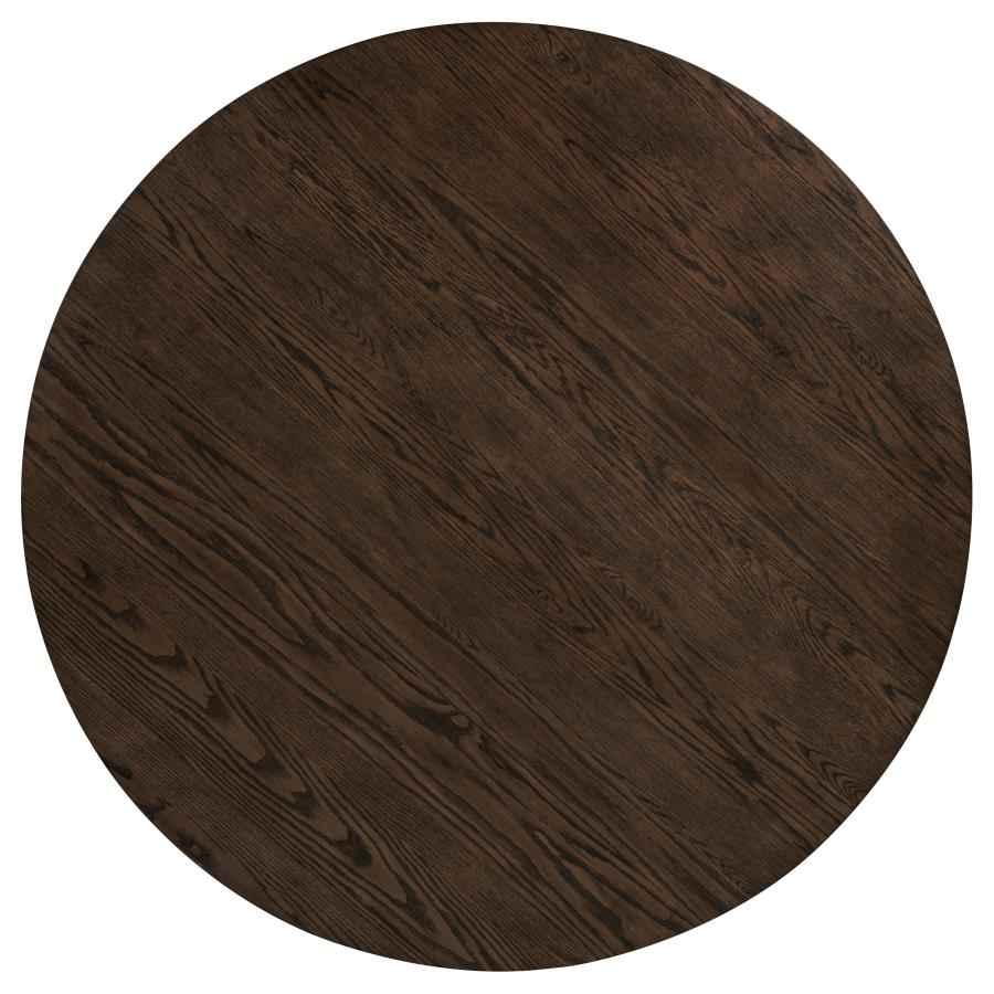 Ridgewell 5-piece Round Pedestal Dining Set Dark Oak