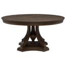 Ridgewell Round Pedestal Dining Table Dark Oak