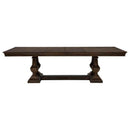Ridgewell 7-piece Rectangular Trestle Dining Set Dark Oak