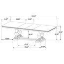 Ridgewell 9-piece Rectangular Trestle Dining Set Dark Oak