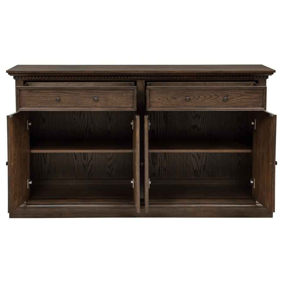 Ridgewell 2-drawer 4-door Dining Server Dark Oak