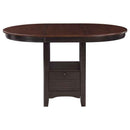 Lavon 5-piece Oval Counter Height Dining Set Light Chestnut