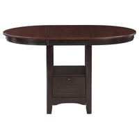 Lavon Oval 60-inch Counter Height Extension Dining Table Chestnut