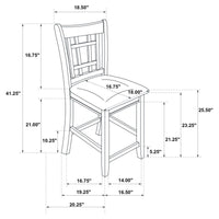 Lavon Wood Counter Height Dining Chair Tan and Espresso (Set of 2)