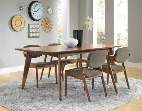 Malone 5-piece Rectangular Dining Table Set Dark Walnut